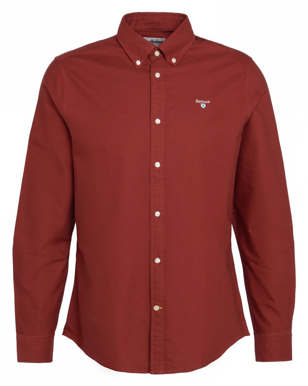 Barbour Oxtown Long Sleeve Mens Tailored Shirt - Fired Brick