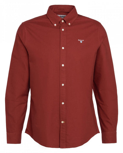 Barbour Oxtown Long Sleeve Mens Tailored Shirt - Fired Brick