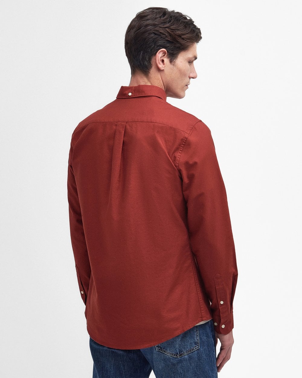 Barbour Oxtown Long Sleeve Mens Tailored Shirt - Fired Brick