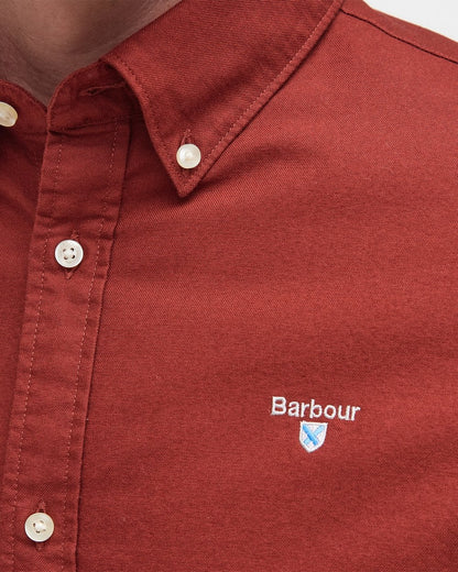 Barbour Oxtown Long Sleeve Mens Tailored Shirt - Fired Brick