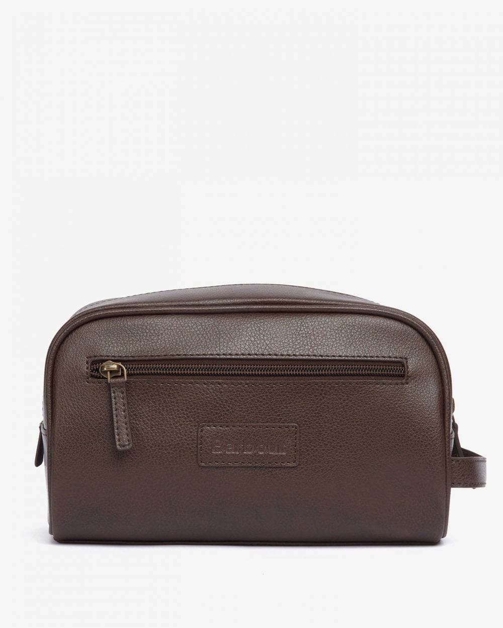 Barbour Mens Leather Washbag