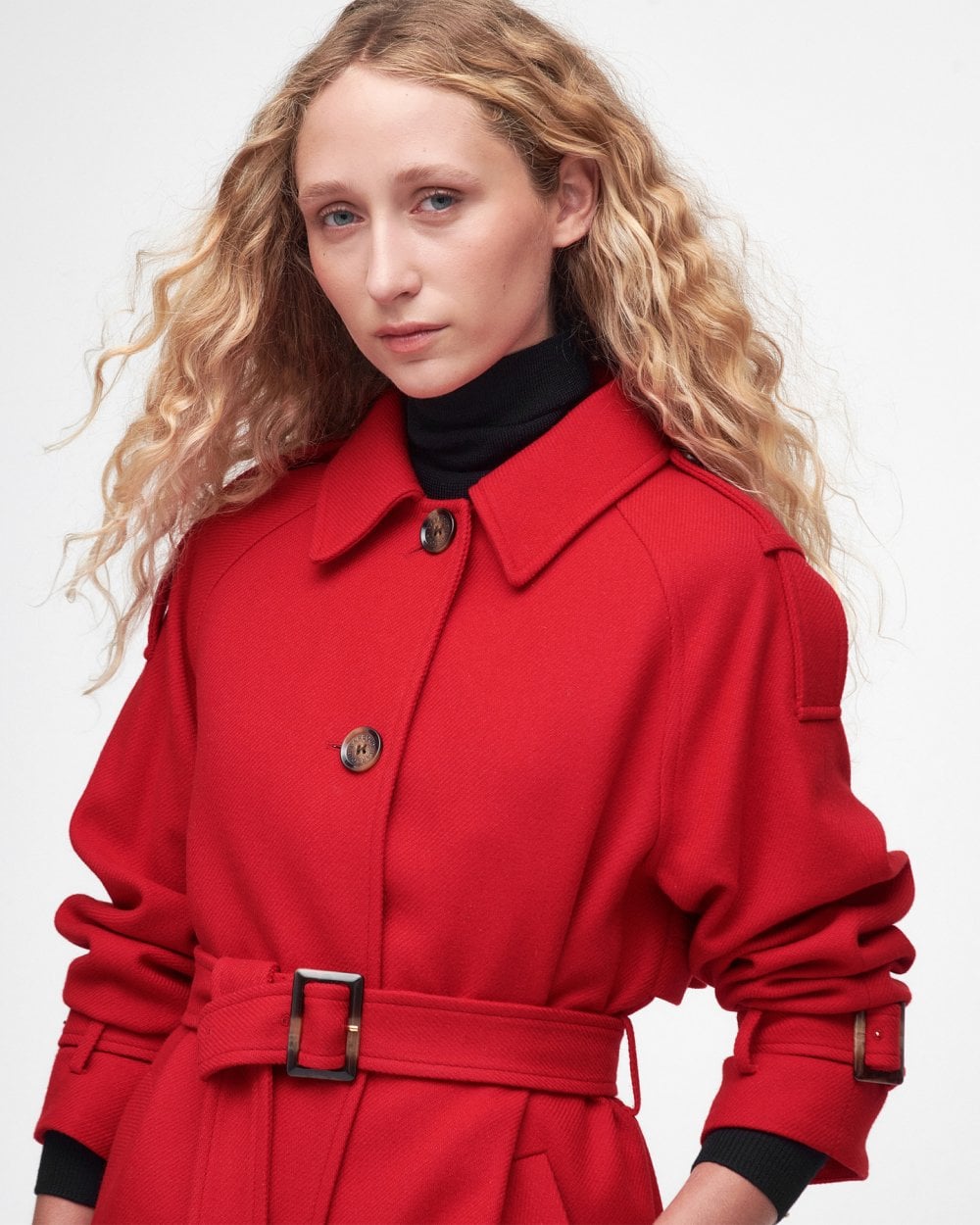 Barbour Alberta Womens Wool Trench Coat