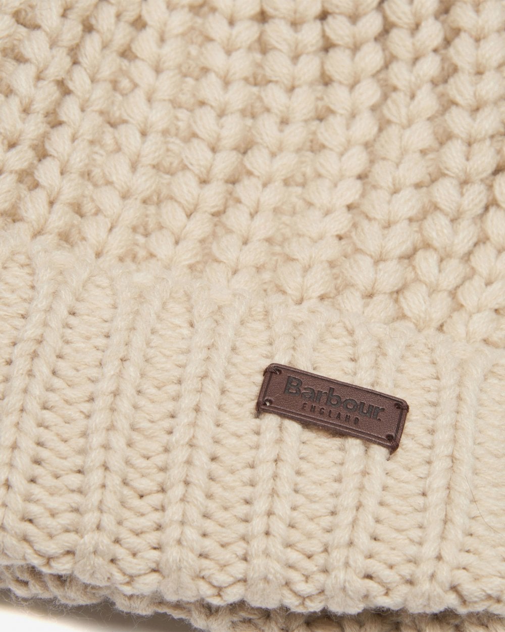 Barbour Saltburn Womens Beanie - Pearl - CHO - Designer Womens Hats