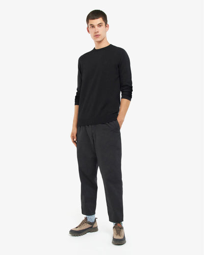 Barbour Pima Cotton Mens Crew Sweatshirt - Black BK31