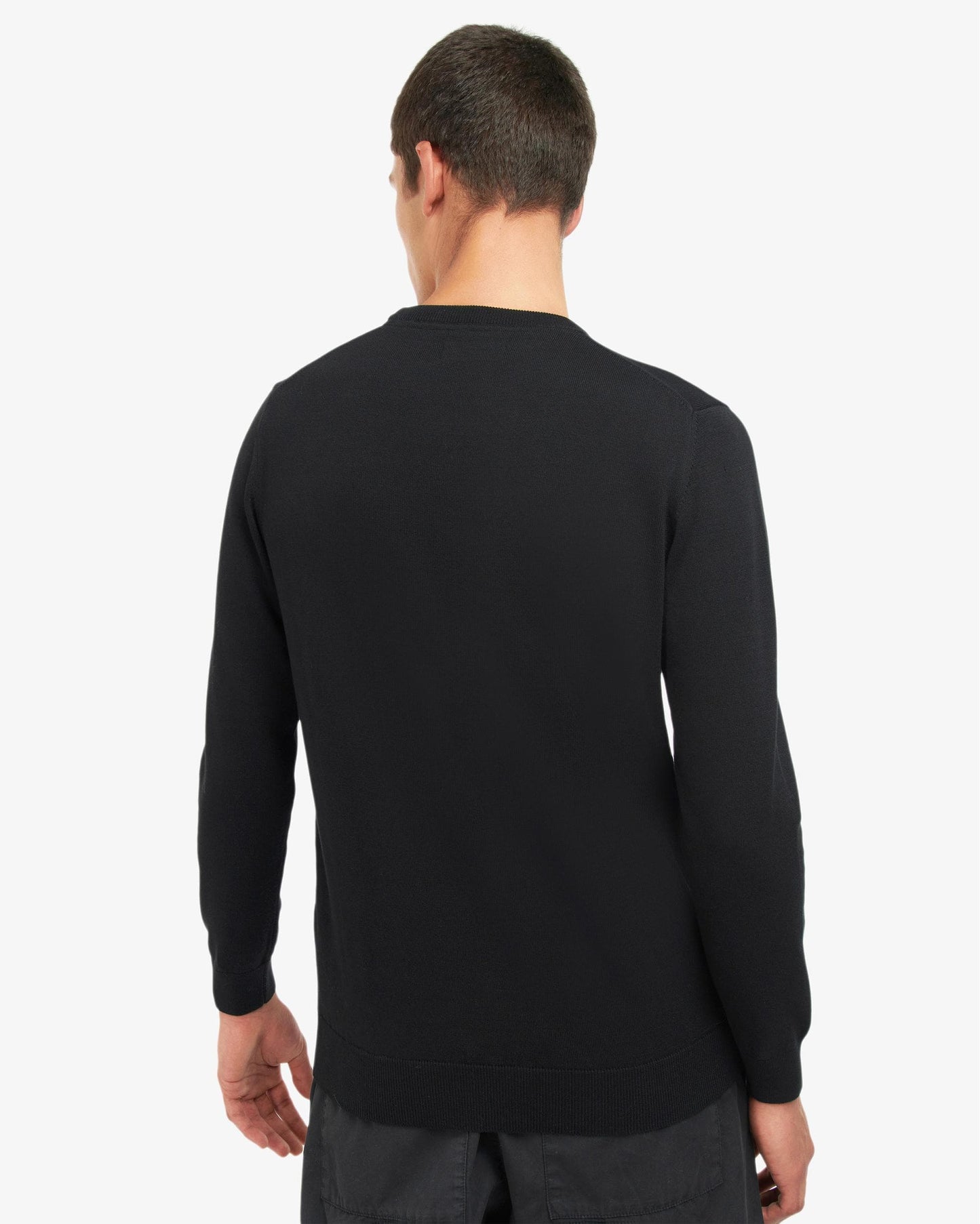 Barbour Pima Cotton Mens Crew Sweatshirt - Black BK31