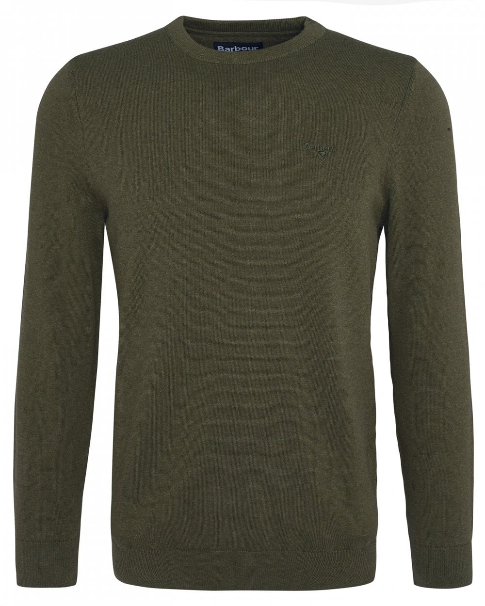 Barbour Pima Cotton Mens Crew Sweatshirt - Dusty Olive