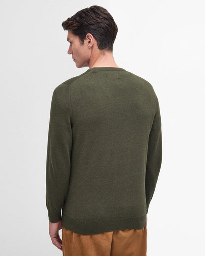 Barbour Pima Cotton Mens Crew Sweatshirt - Dusty Olive