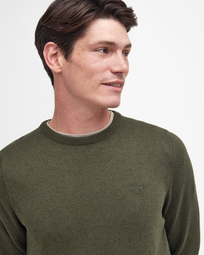 Barbour Pima Cotton Mens Crew Sweatshirt - Dusty Olive