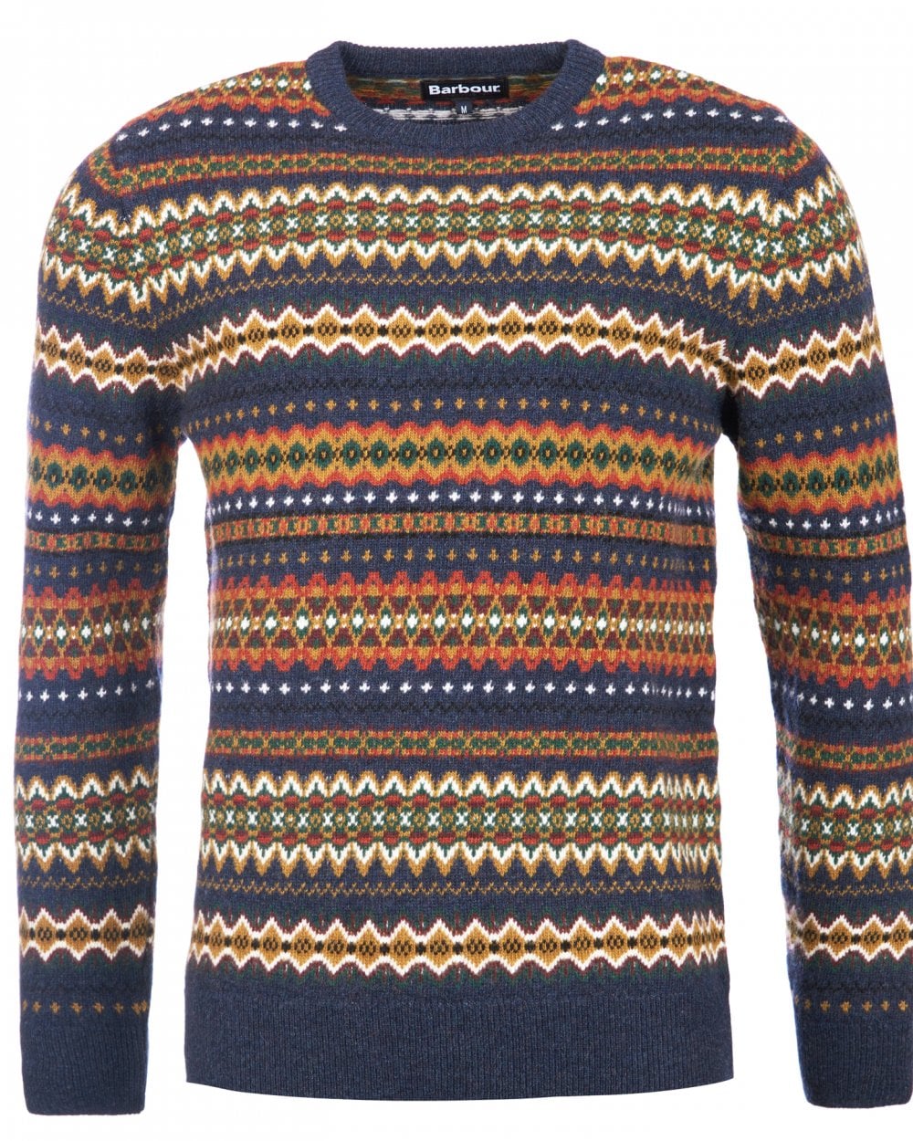 Barbour Case Fairisle Mens Jumper - Navy Marl