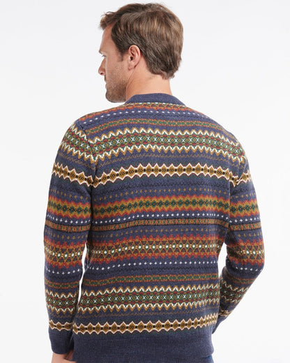 Barbour Case Fairisle Mens Jumper - Navy Marl