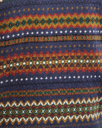 Barbour Case Fairisle Mens Jumper - Navy Marl