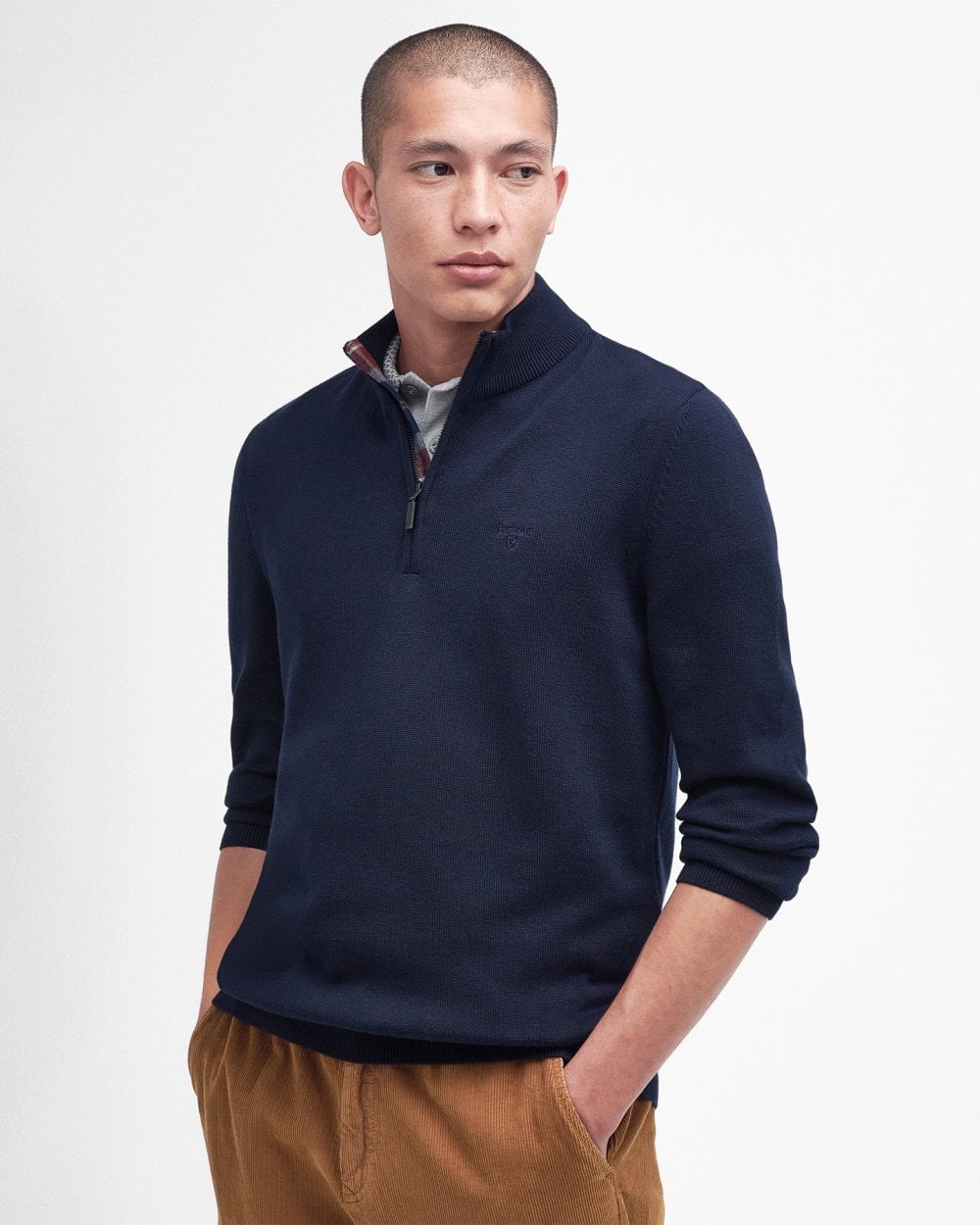 Barbour Avoch Mens Half Zip Jumper - Navy