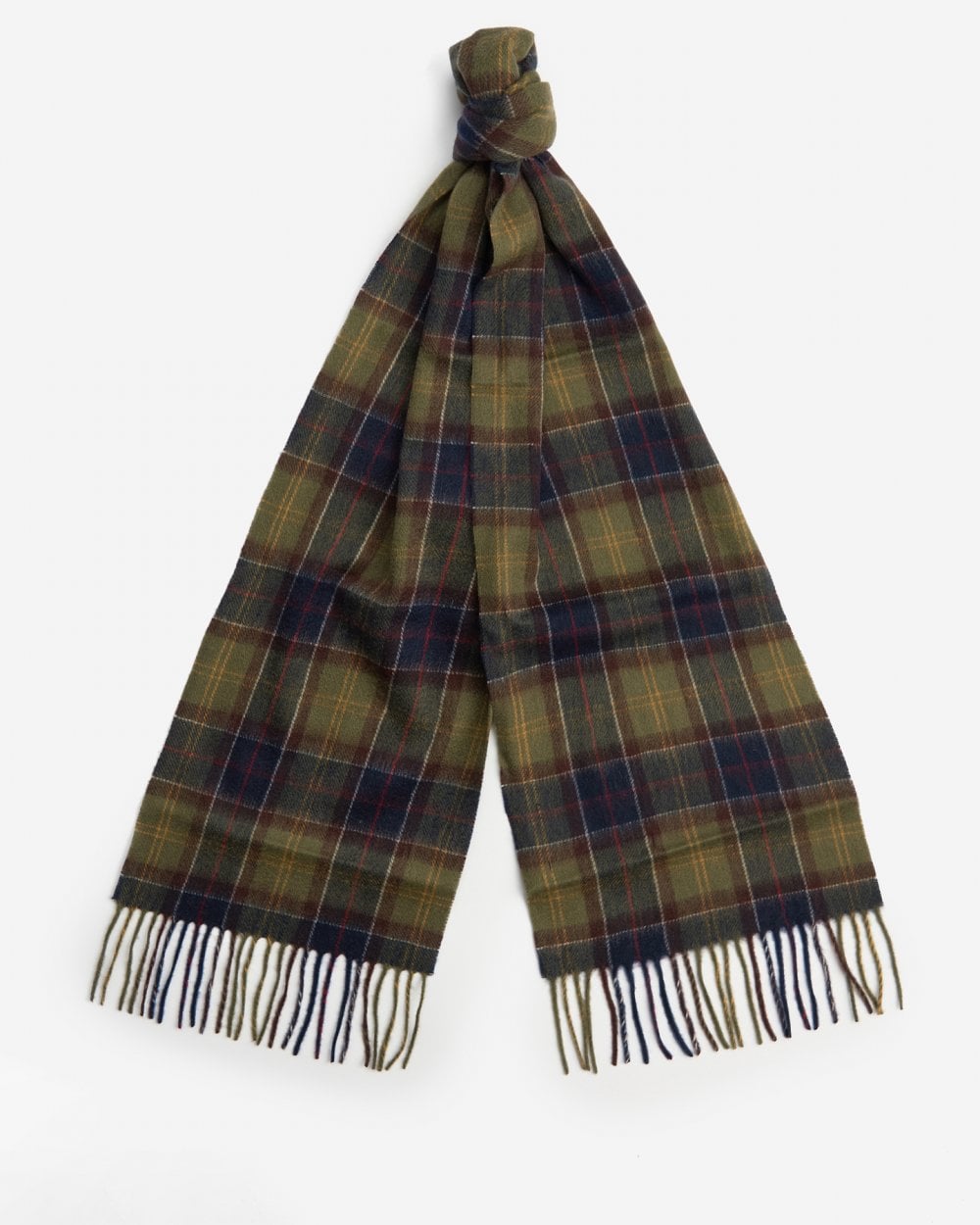 Barbour Tartan Mens Scarf & Glove Gift Set - Classic/Olive