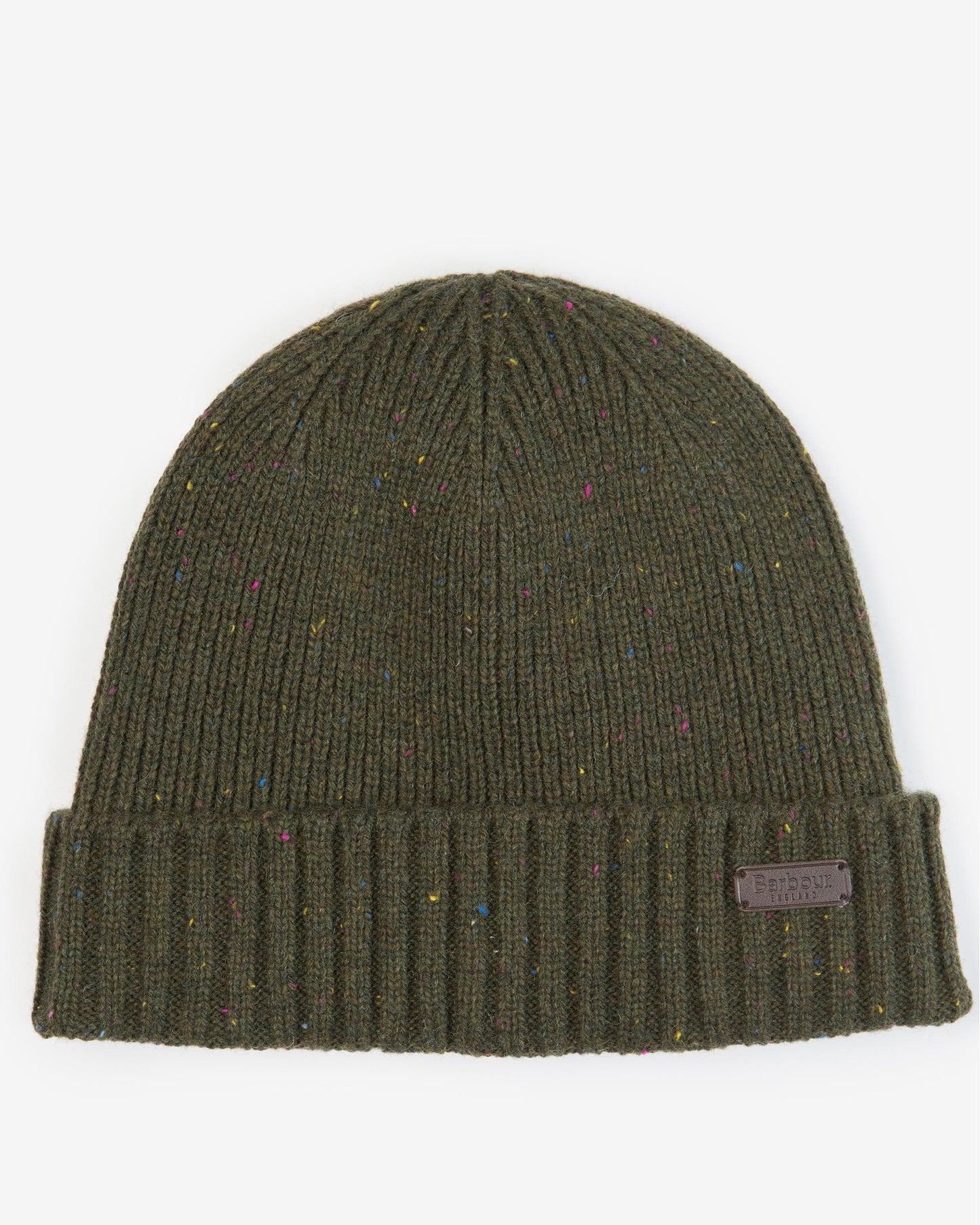 Barbour Carlton Fleck Beanie & Scarf Mens Gift Set - Olive