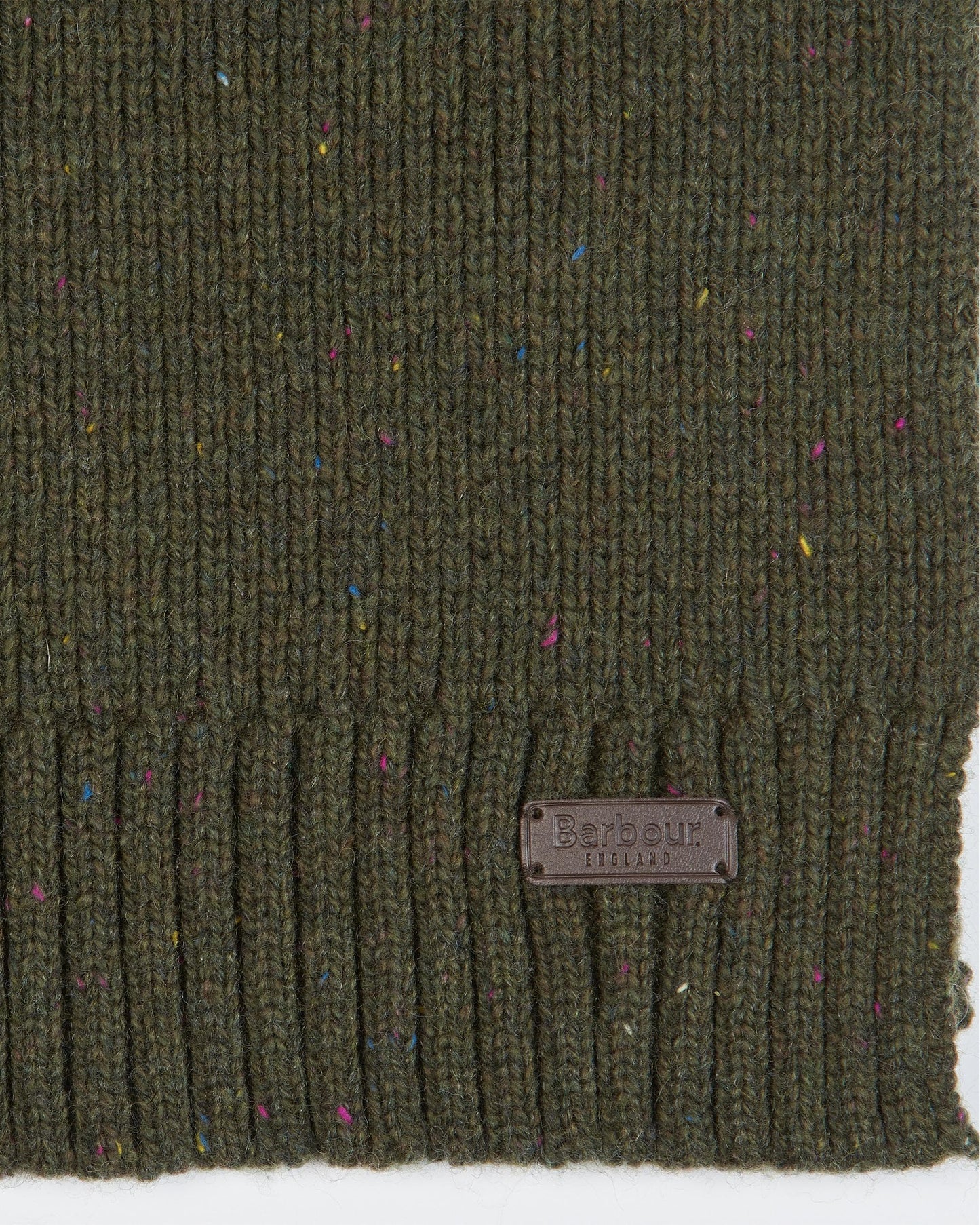 Barbour Carlton Fleck Beanie & Scarf Mens Gift Set - Olive