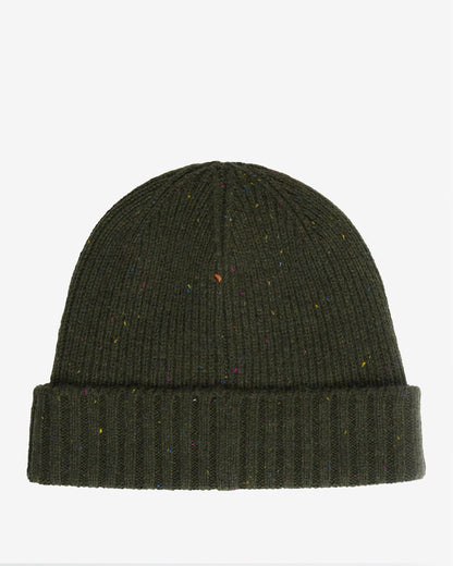 Barbour Carlton Fleck Beanie & Scarf Mens Gift Set - Olive