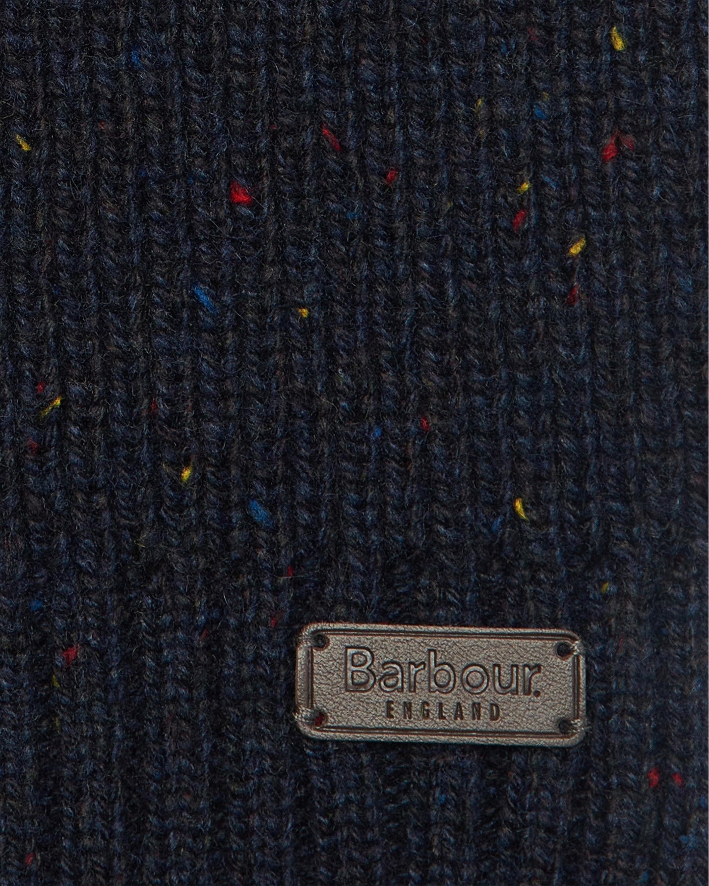 Barbour Carlton Fleck Beanie & Scarf Mens Gift Set - Navy