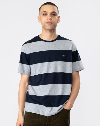 GANT Mens Bar Stripe Short Sleeve T-Shirt