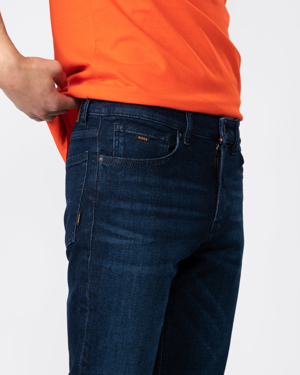 BOSS Orange Mens Regular Fit Jeans in Comfort-Stretch Denim