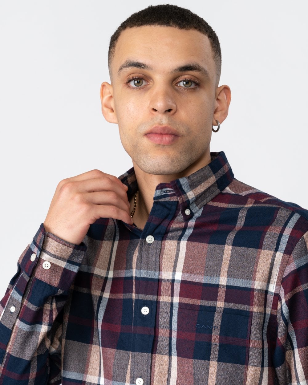 GANT Mens Regular Fit Jaspe Check Shirt