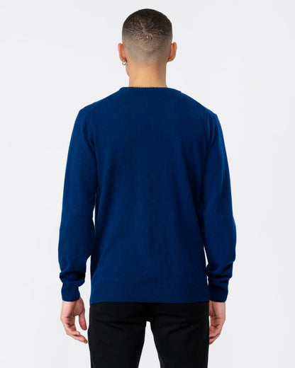 GANT Mens Superfine Lambswool Crew Neck Jumper - 436 College Blue