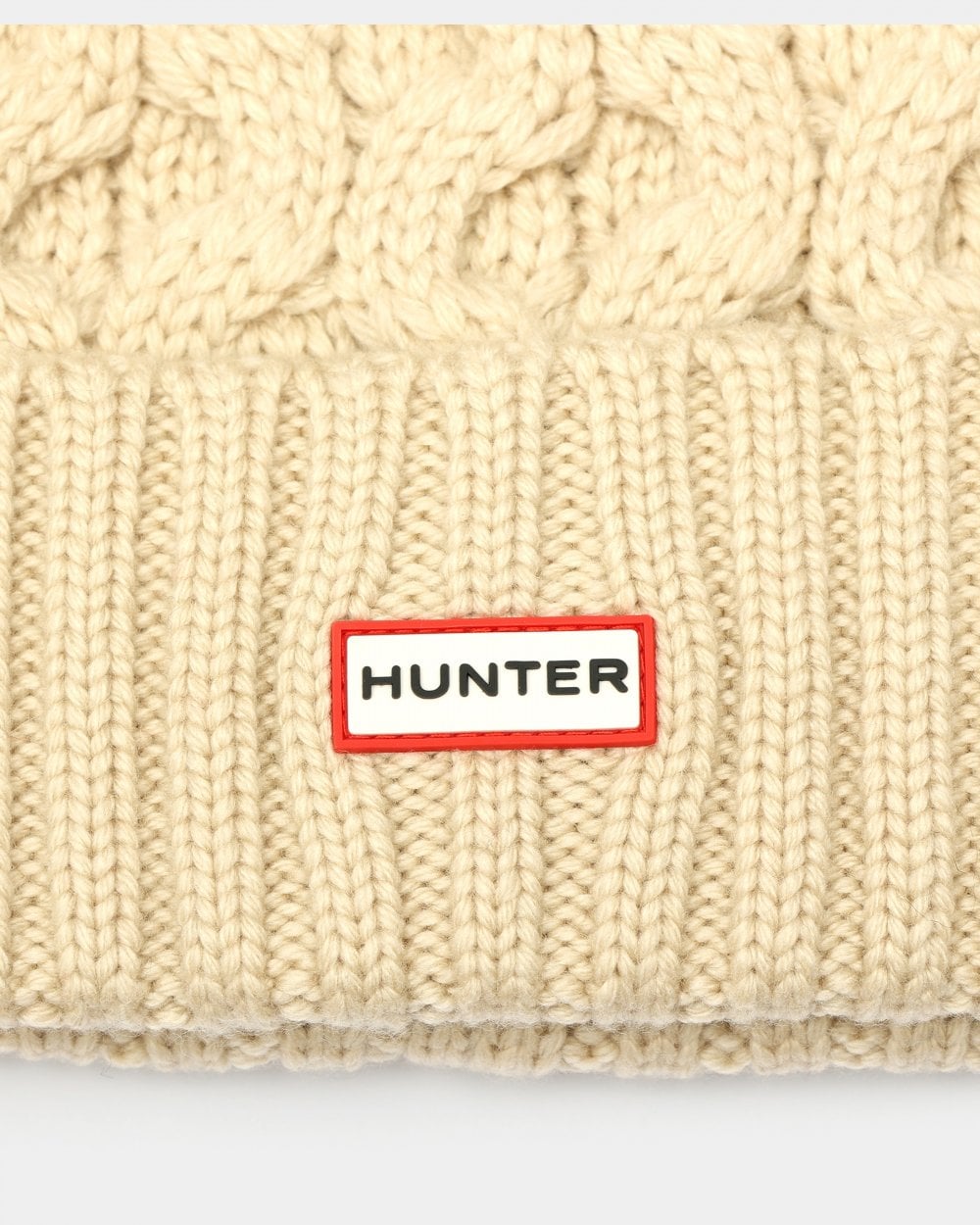 Hunter Unisex Cable Knit Beanie With Pom - Cast