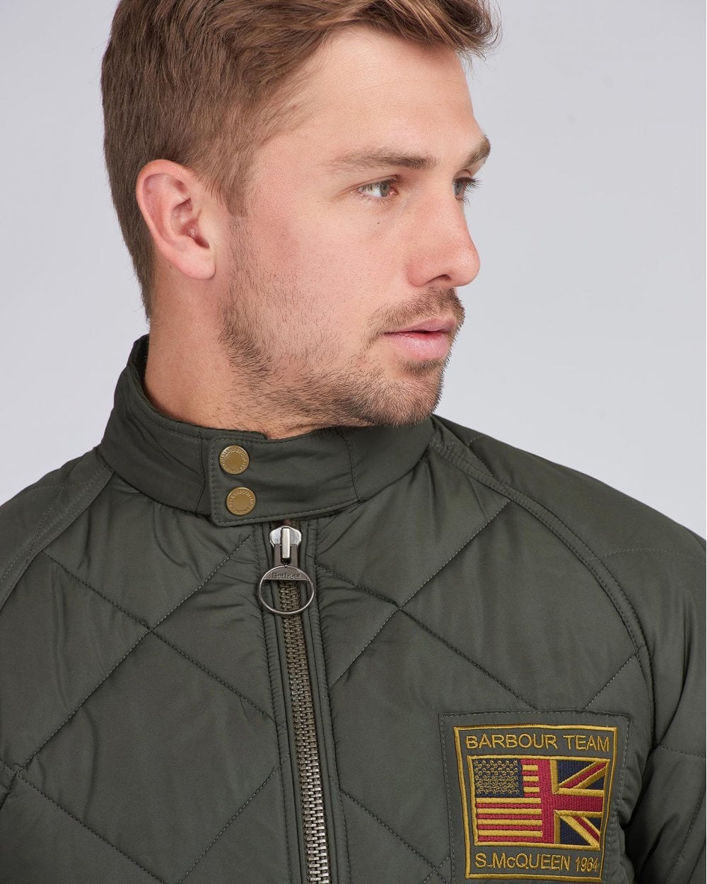 Barbour International Quilted Merchant Mens Jacket - Sage