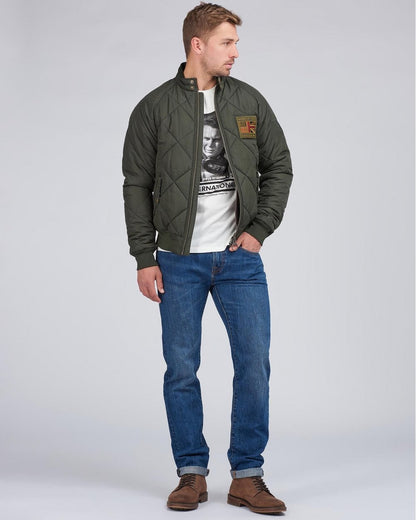 Barbour International Quilted Merchant Mens Jacket - Sage