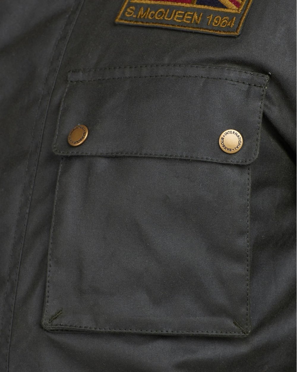 Barbour International Workers Wax Mens Jacket - Sage