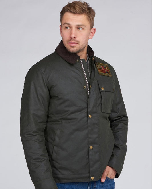 Barbour International Workers Wax Mens Jacket - Sage