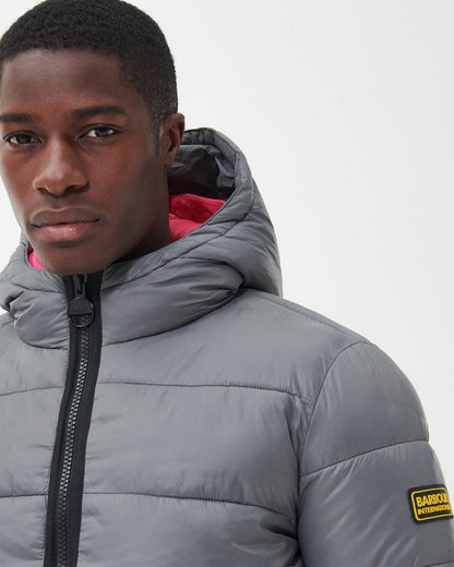 Barbour International Legacy Bobber Mens Zip Through - Slate Grey