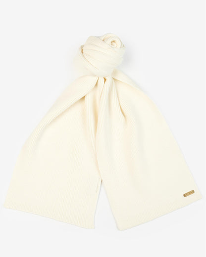 Barbour International Mallory Beanie & Scarf Gift Set - Optic White