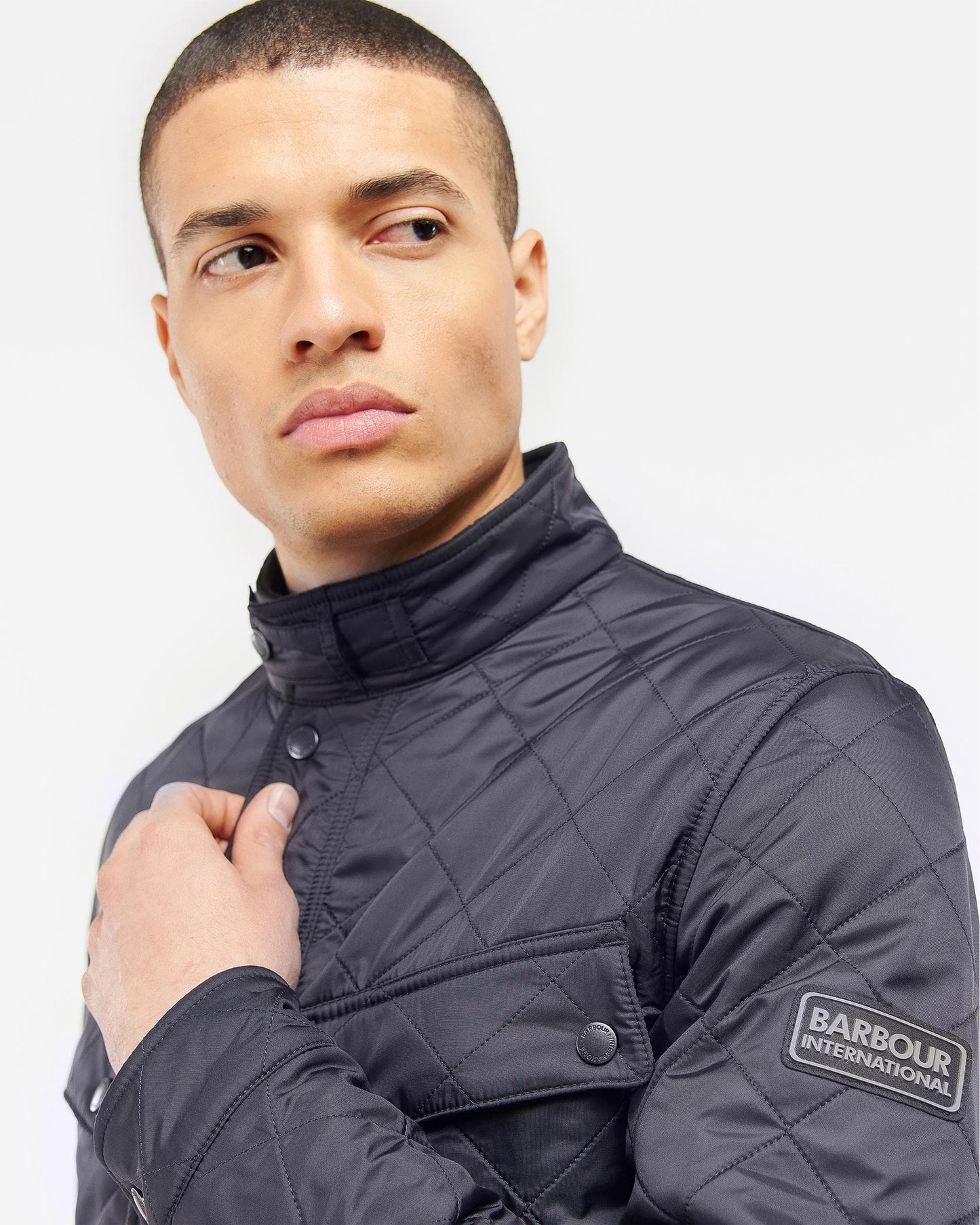 Barbour International Tourer Ariel Mens Polarquilt Jacket - Navy