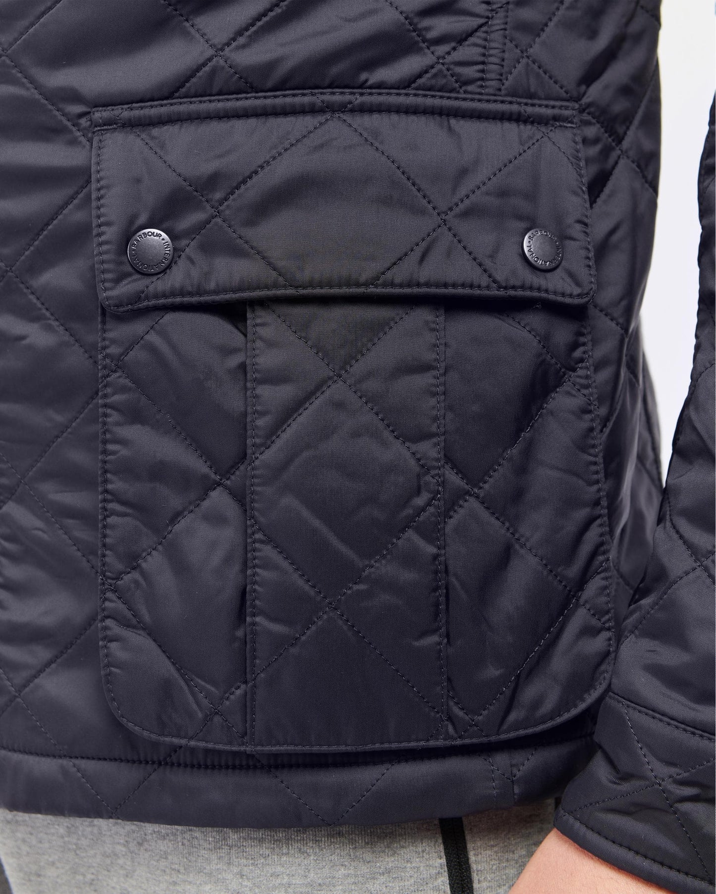Barbour International Tourer Ariel Mens Polarquilt Jacket - Navy