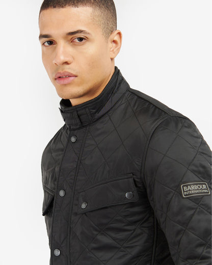 Barbour International Tourer Ariel Mens Polarquilt Jacket - Black