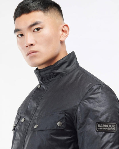 Barbour International Tourer Duke Mens Wax Jacket - Navy