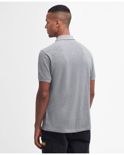Barbour International Essential Short Sleeve Mens Polo - Anthracite Marl