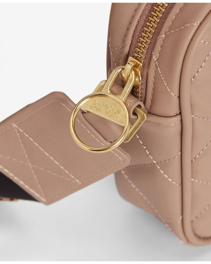 Barbour International Quilted Sloane Womens Crossbody Bag - Camel