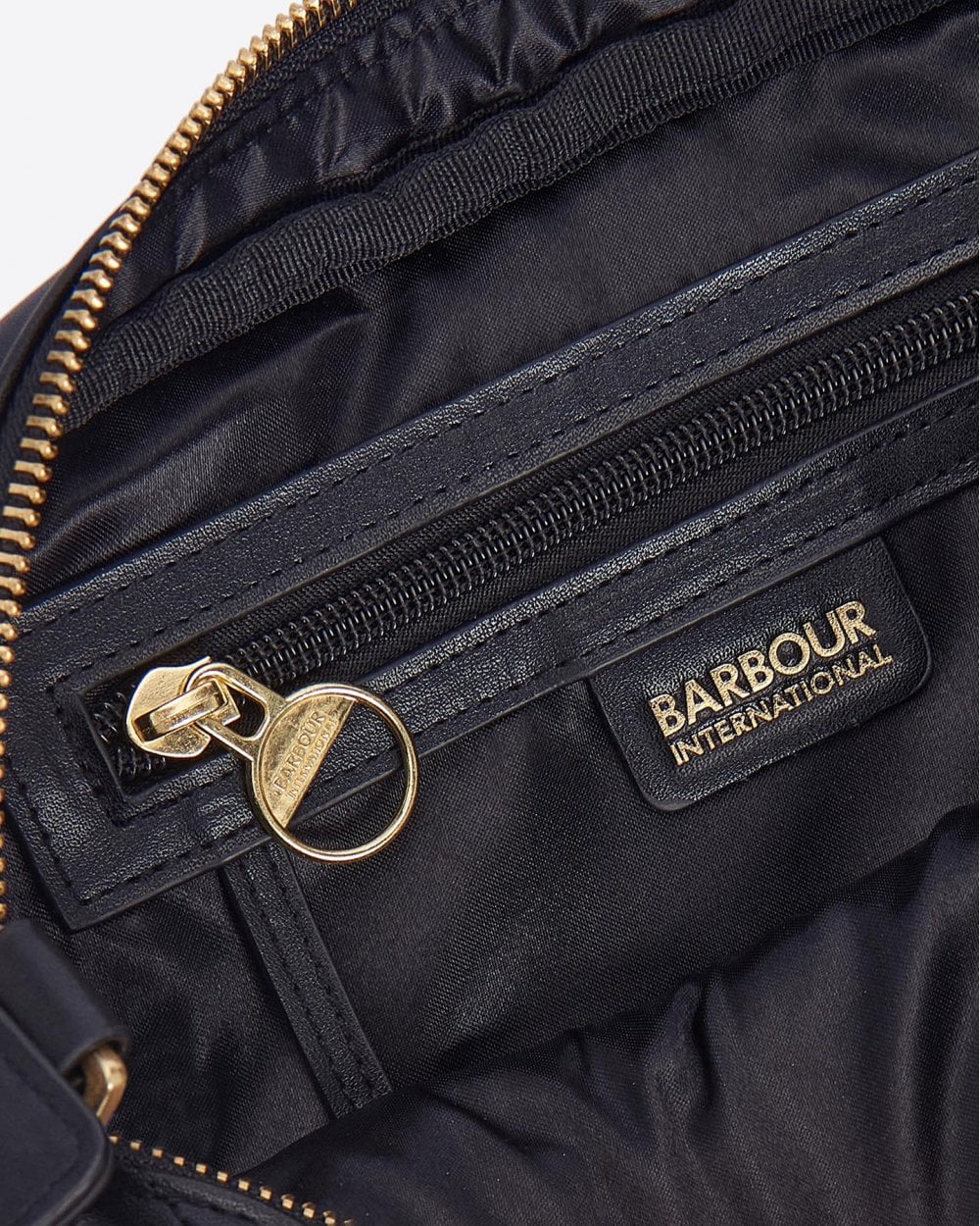 Barbour International Quilted Sloane Womens Crossbody Bag - Black