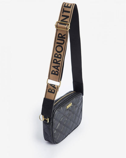 Barbour International Quilted Sloane Womens Crossbody Bag - Black