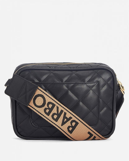 Barbour International Quilted Sloane Womens Crossbody Bag - Black