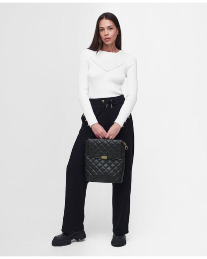 Barbour International Quilted Hoxton Womens Backpack - Black