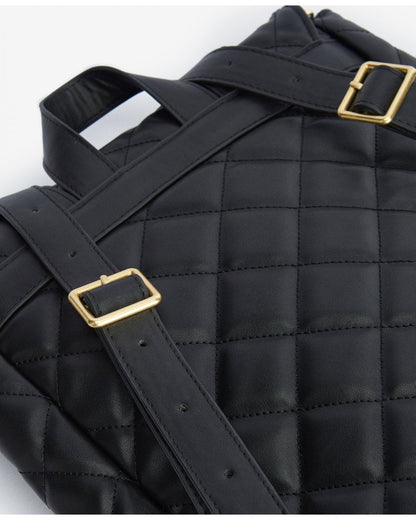 Barbour International Quilted Hoxton Womens Backpack - Black