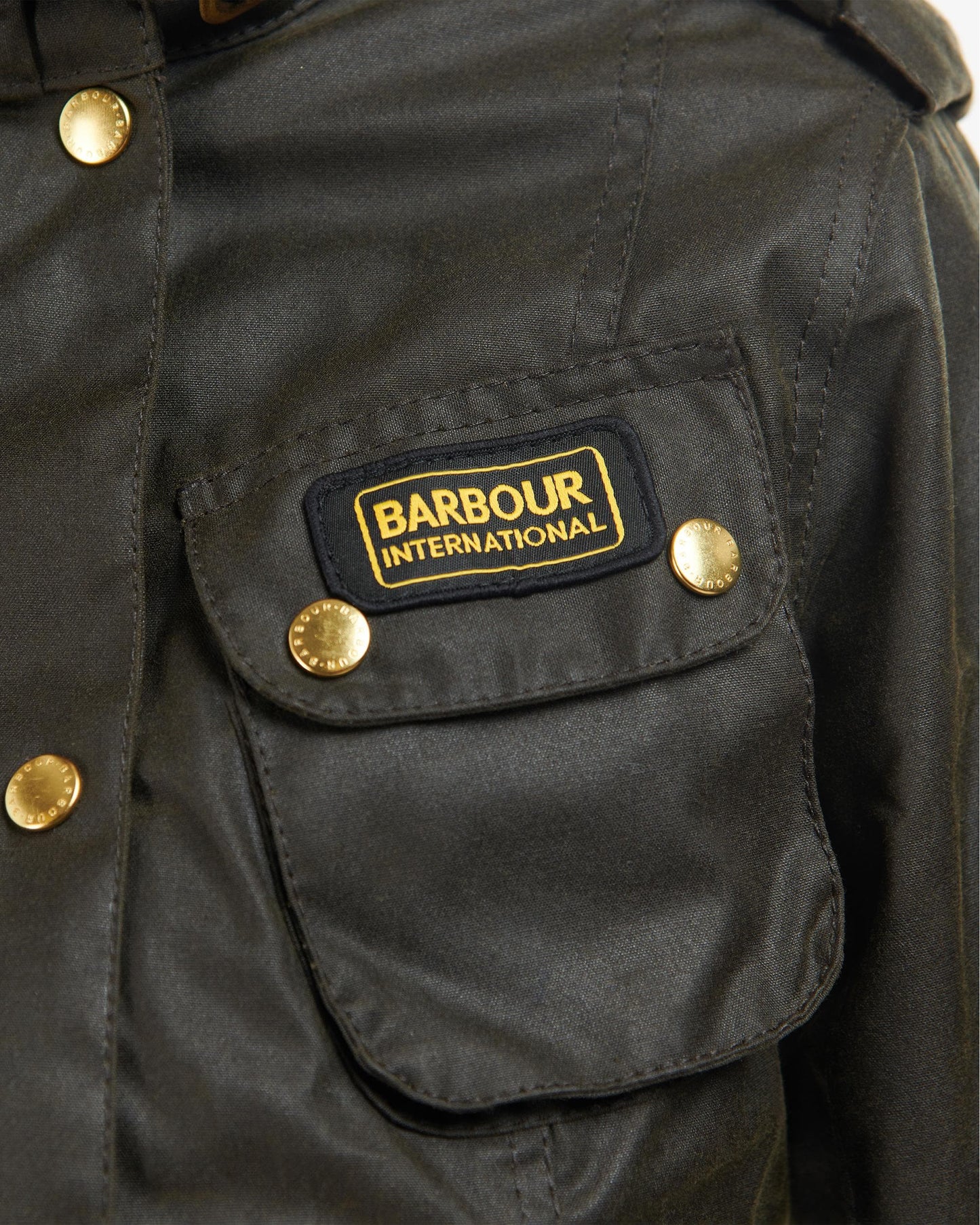 Barbour International Womens Wax Jacket - Olive