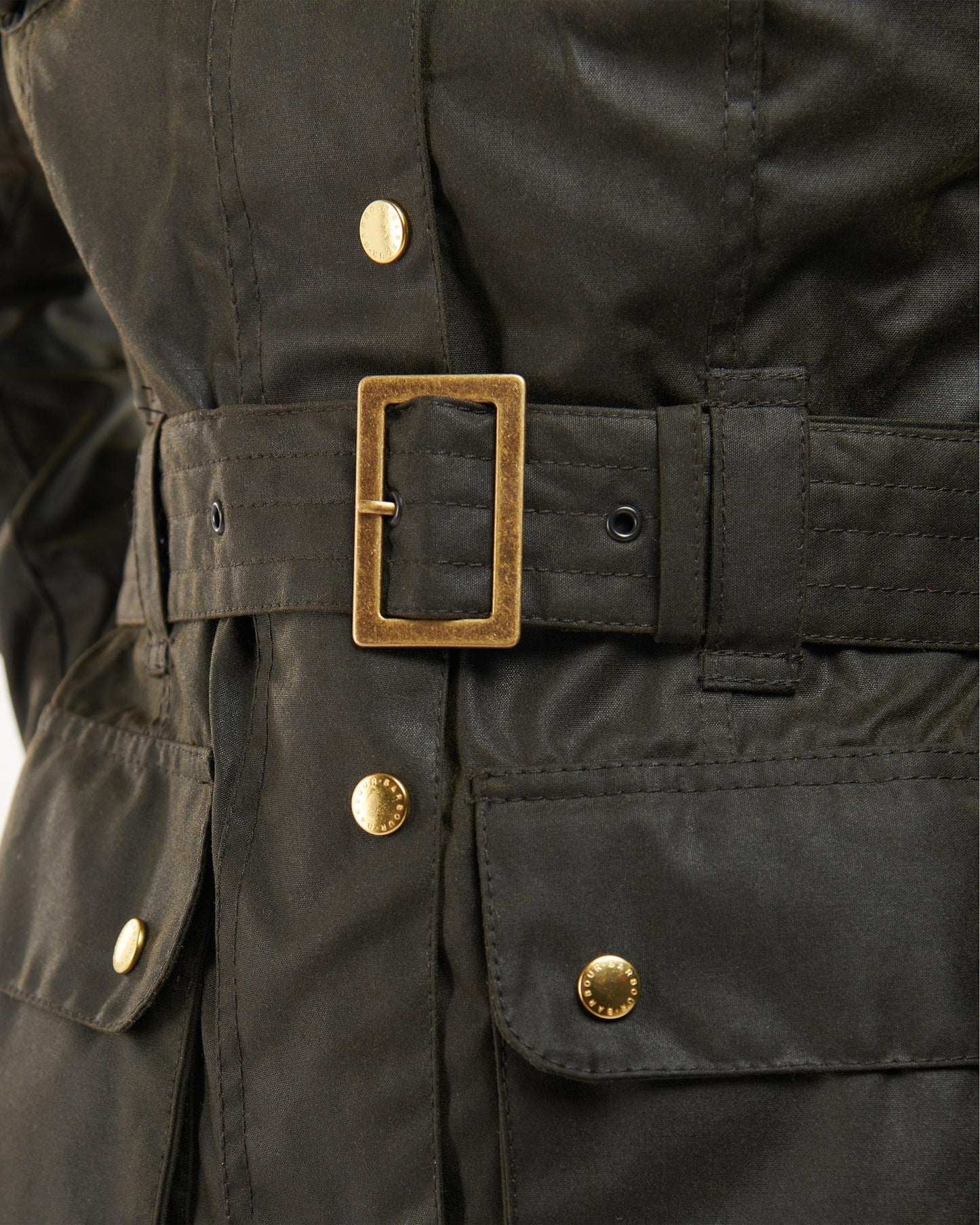 Barbour International Womens Wax Jacket - Olive