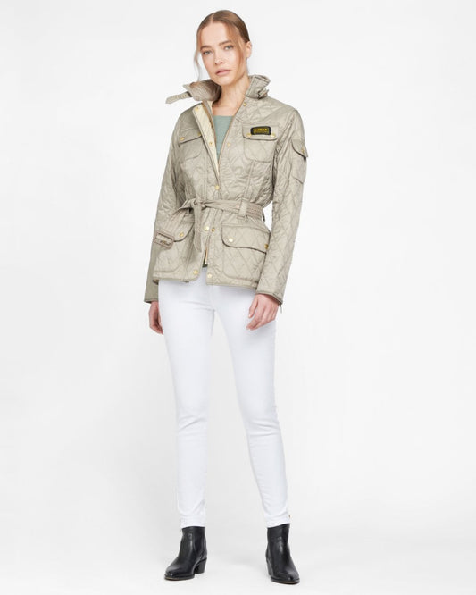 Barbour International Regular Lightweight Womens Quilted Jacket - Taupe/Pearl