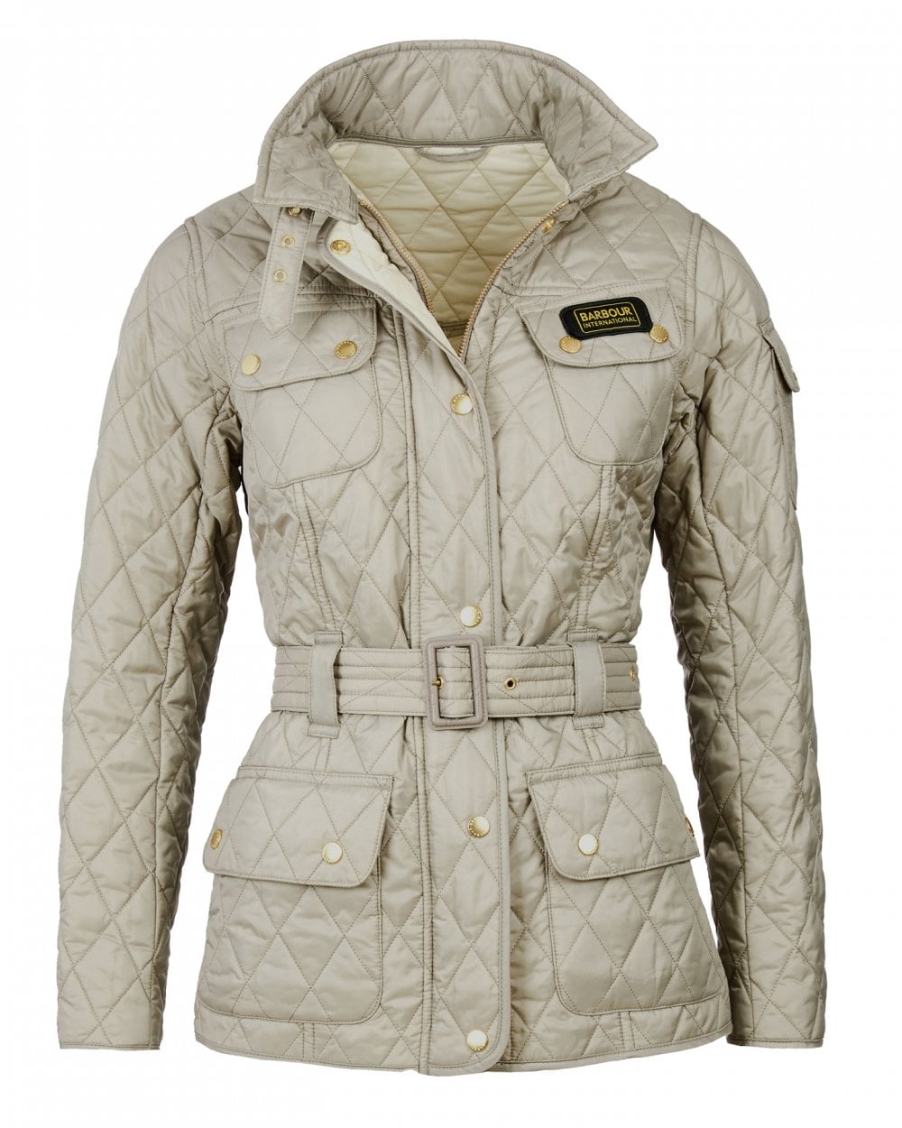 Barbour International Regular Lightweight Womens Quilted Jacket - Taupe/Pearl