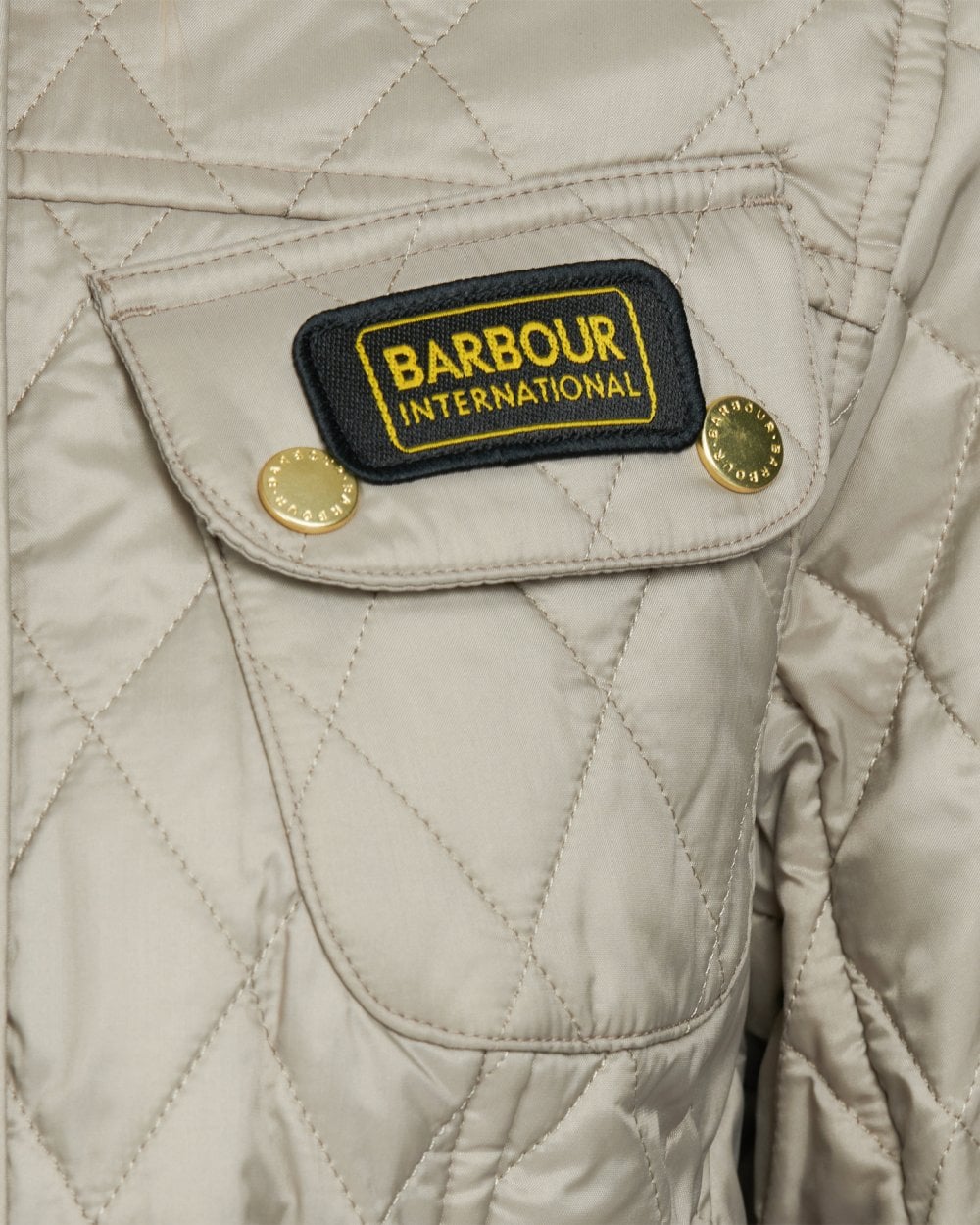 Barbour International Regular Lightweight Womens Quilted Jacket - Taupe/Pearl