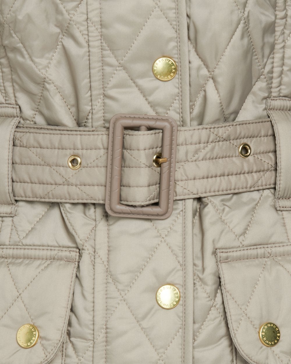 Barbour International Regular Lightweight Womens Quilted Jacket - Taupe/Pearl