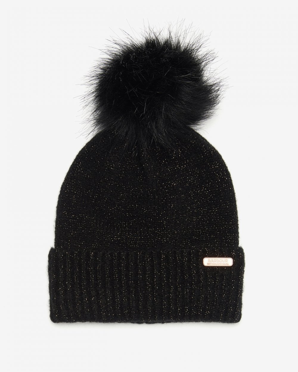 Barbour International Sparkle Womens Beanie/Scarf - Black